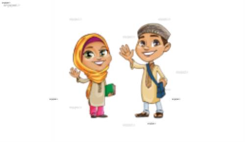 طرح گرافیکی دختر و پسر