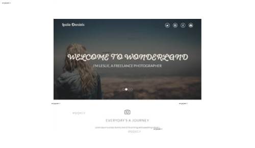 قالب وب سایت Leslie Deniels 