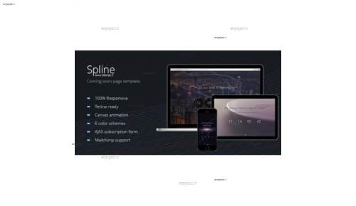 دانلود صفحه به زودی Spline به صورت HTML