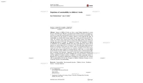 Depictions of sustainability in children’s books