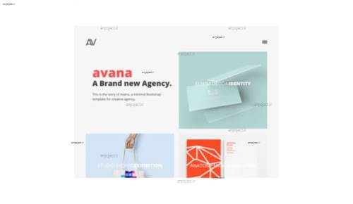 قالب وب سایت Avana