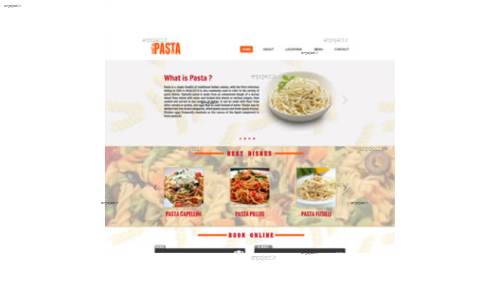 قالب وب سایت King of Pasta 