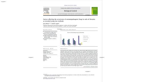 Factors affecting the occurrence of entomopathogenic fungi in soils of Slovakia as revealed using two methods