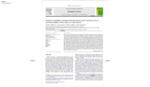 Isolation of endophytic endospore-forming bacteria from Theobroma cacao as potential biological control agents of cacao diseases