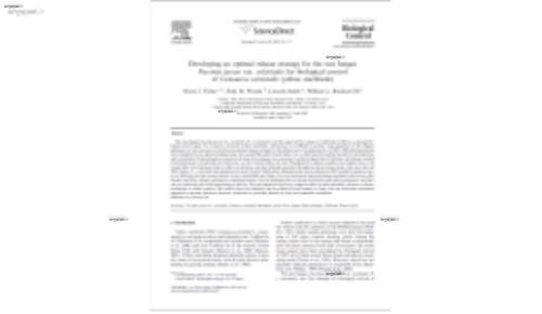 Developing an optimal release strategy for the rust fungus Puccinia jaceae var. solstitialis for biological control of Centaurea solstitialis (yellow starthistle)