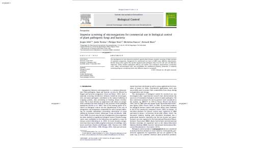 Stepwise screening of microorganisms for commercial use in biological control of plant-pathogenic fungi and bacteria