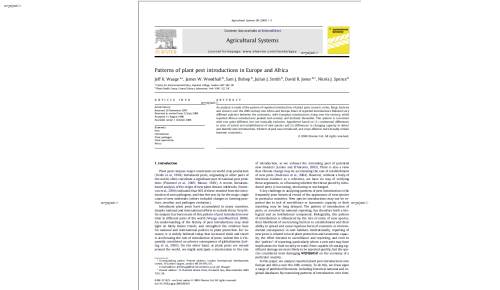 Patterns of plant pest introductions in Europe and Africa