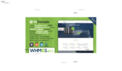 دانلود قالب هاستینگ OrDomain نسخه HTML و WHMCS