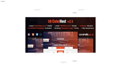 دانلود قالب هاستینگ ColorHost نسخه HTML و WHMCS