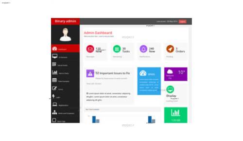 قالب وب سایت Binary Admin  قالب وب سایت Binary Admin