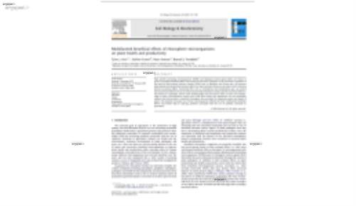 Multifaceted beneficial effects of rhizosphere microorganisms on plant health and productivity