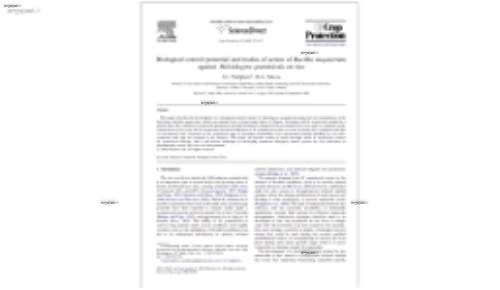 Biological control potential and modes of action of Bacillus megaterium against Meloidogyne graminicola on rice