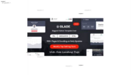 قالب مدیریت وب سایت Glade به صورت HTML