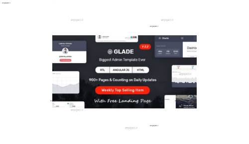قالب مدیریت وب سایت Glade به صورت HTML