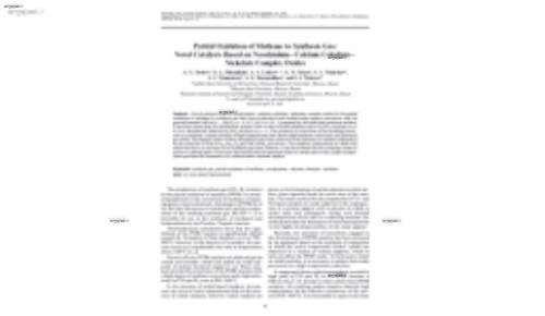 Partial Oxidation of Methane to Synthesis Gas: Novel Catalysts Based on Neodymium–Calcium Cobaltate– Nickelate Complex Oxides