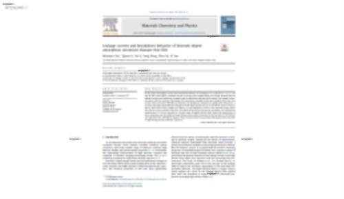 Leakage current and breakdown behavior of bismuth-doped amorphous strontium titanate thin film
