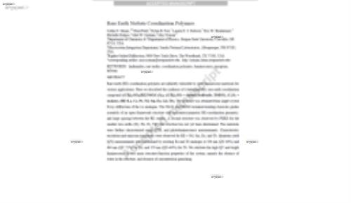 Rare Earth Niobate Coordination Polymers