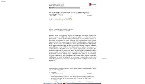 1,3-Diphenylisobenzofuran: a Model Chromophore for Singlet Fission