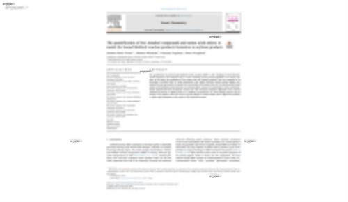 The quantification of free Amadori compounds and amino acids allows to model the bound Maillard reaction products formation in soybean products
