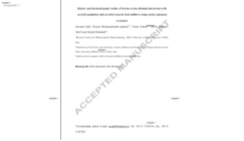 Kinetic and thermodynamic studies of bovine serum albumin interaction with  ascorbyl palmitate and ascorbyl stearate food additives using surface plasmon  resonance