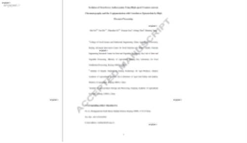 Isolation of Strawberry Anthocyanins Using High-speed Counter-current Chromatography and the Copigmentation with Catechin or Epicatechin by High Pressure Processing