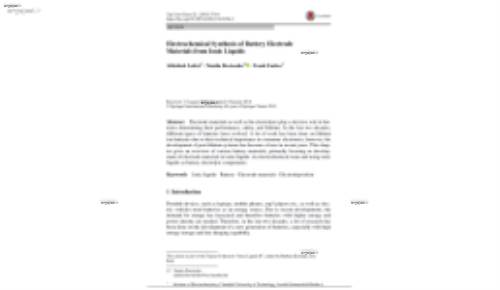 Electrochemical Synthesis of Battery Electrode Materials from Ionic Liquids