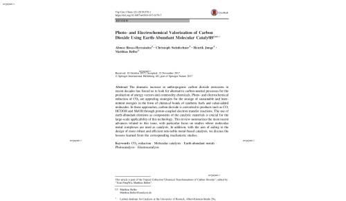 Photo- and Electrochemical Valorization of Carbon Dioxide Using Earth-Abundant Molecular Catalysts