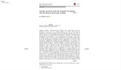 Ultrafast structural molecular dynamics investigated with 2D infrared spectroscopy methods