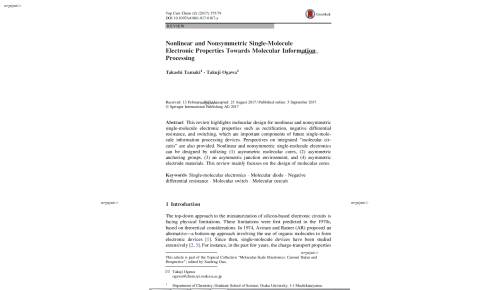Nonlinear and Nonsymmetric Single-Molecule Electronic Properties Towards Molecular Information Processing
