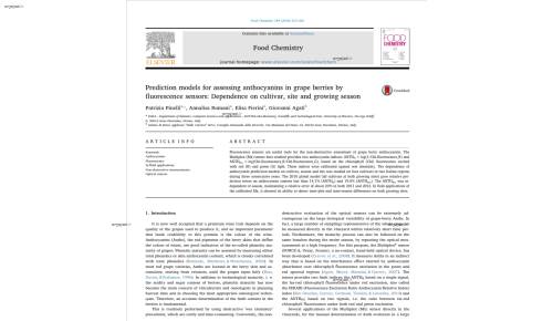Prediction models for assessing anthocyanins in grape berries by fluorescence sensors: Dependence on cultivar, site and growing season