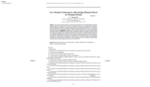 Gas Chemical Nanosensors with Sensing Elements Based on Titanium Dioxide