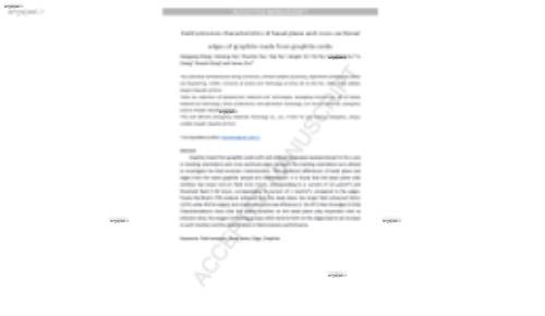 Field emission characteristics of basal plane and cross-sectional edges of graphite made from graphite oxide