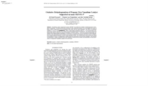Oxidative Dehydrogenation of Propane Over Vanadium Catalyst Supported on nano-HZSM-51