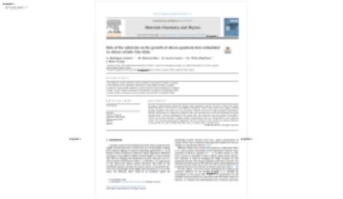 Role of the substrate on the growth of silicon quantum dots embedded in silicon nitride thin films