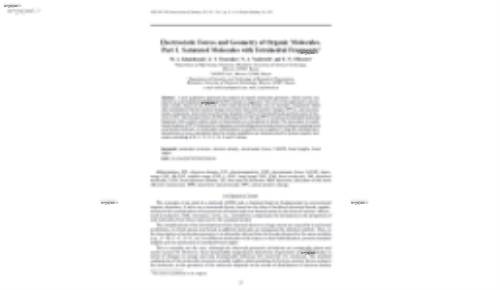 Electrostatic Forces and Geometry of Organic Molecules. Part I. Saturated Molecules with Tetrahedral Fragments1