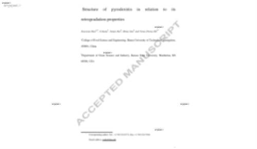 Structure of pyrodextrin in relation to its retrogradation properties