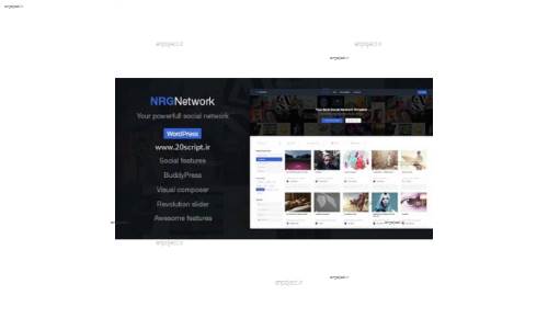 پوسته راه اندازی شبکه اجتماعی NRGNetwork نسخه 1.4.5 برای بادی پرس