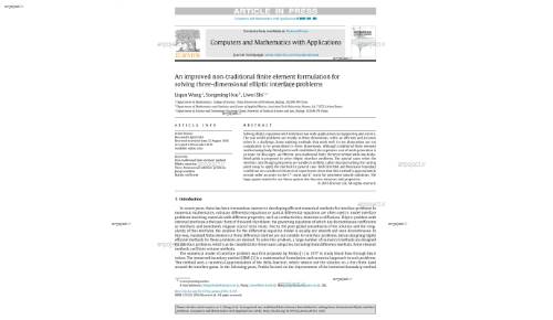 An improved non-traditional finite element formulation for solving three-dimensional elliptic interface problems