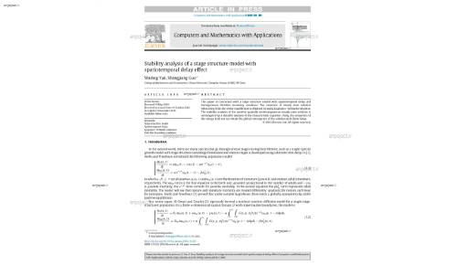 Stability analysis of a stage structure model with spatiotemporal delay effect