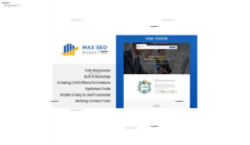 قالب HTML وب سایت خدمات سئو Max Seo