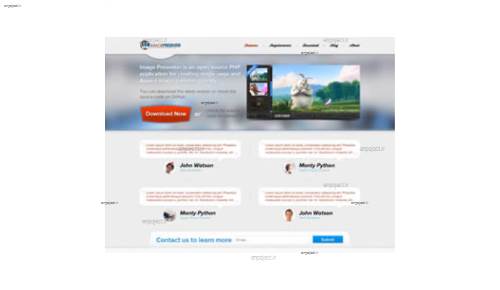 قالب وب سایت ImagePresenter 