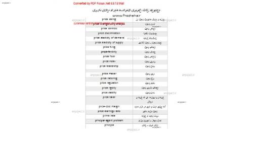مجموعه لغات تخصصی اقتصاد به همراه معانی فارسی