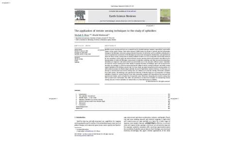 ترجمه مقاله The application of remote sensing techniques to the study of ophiolites  ،استفاده از تکنیک های سنجش از راه دور برای مطالعه افیولیت  