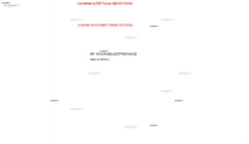 کتاب مدارات فرکانس بالا 