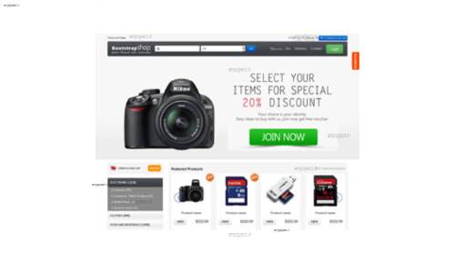 قالب وب سایت Bootstrap Shop 