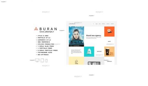 قالب HTML سایت شخصی و نمونه کارها Buran قالب HTML سایت شخصی و نمونه کارها Buran