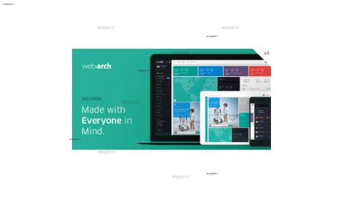 قالب مدیریت وب سایت Webarch به صورت HTML