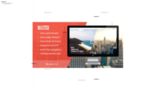 قالب فلت و تک صفحه ای نمونه کار Master به صورت HTML5