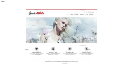 قالب وب سایت Jessica White  قالب وب سایت Jessica White