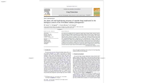 Are plant cell wall hydrolysing enzymes of saprobe fungi implicated in the biological control of the Verticillium dahliae pathogenesis?